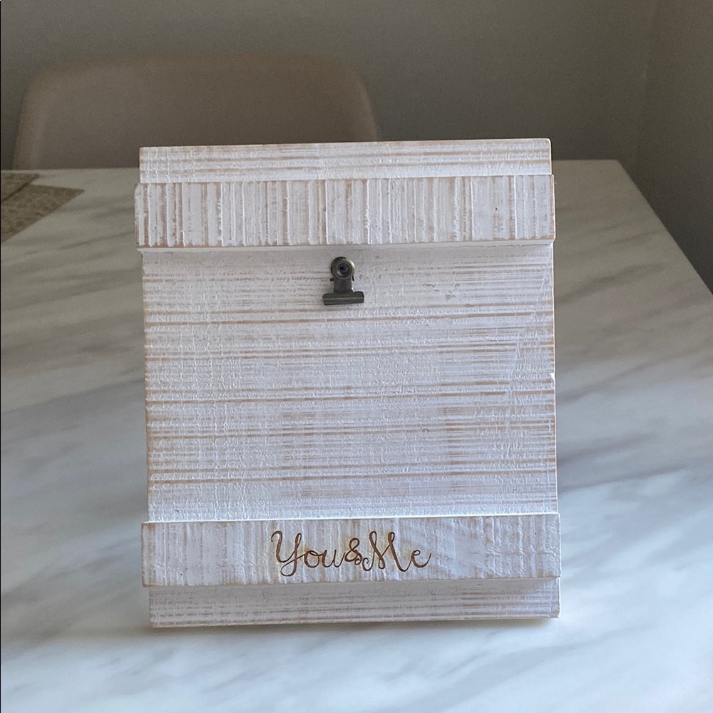 Elegant White Photo Frame with Stand